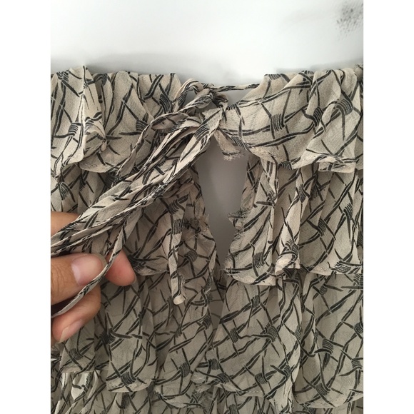 Authentic Thomas Wylde Barbed Wire Print Silk Top - Picture 8 of 8